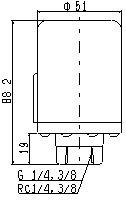 SPS-8TFの外形図